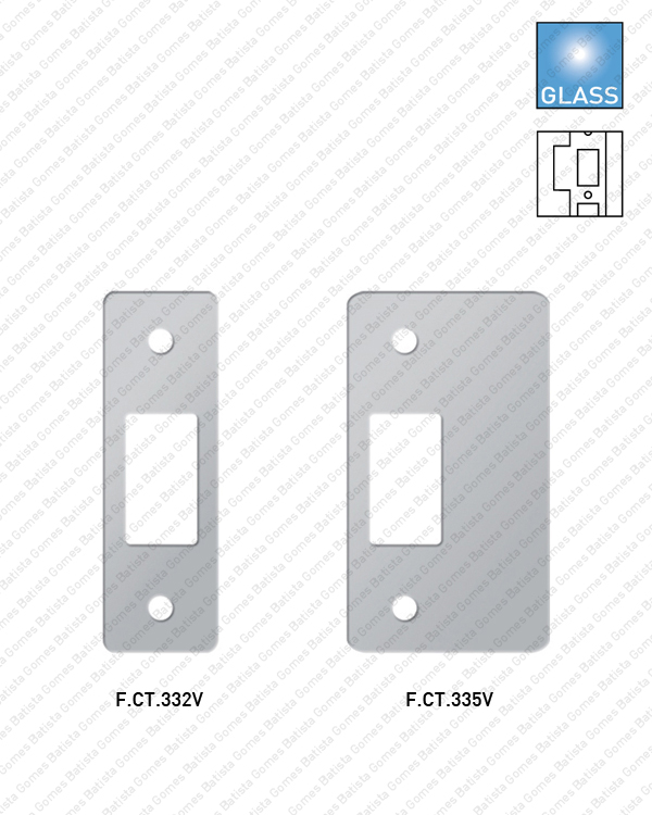 Chapa testa compat�vel com fechaduras s�rie F.340V